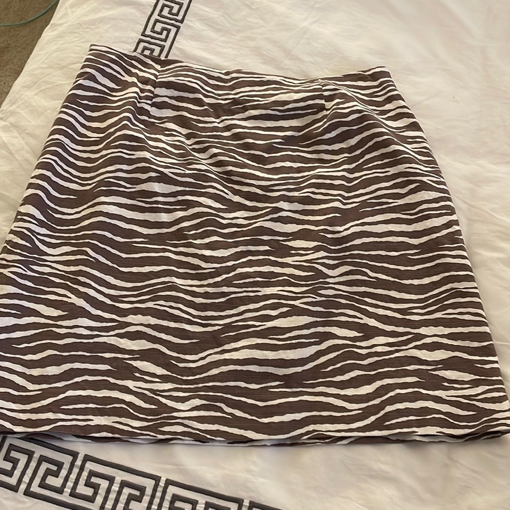 LOFT zebra print skirt.